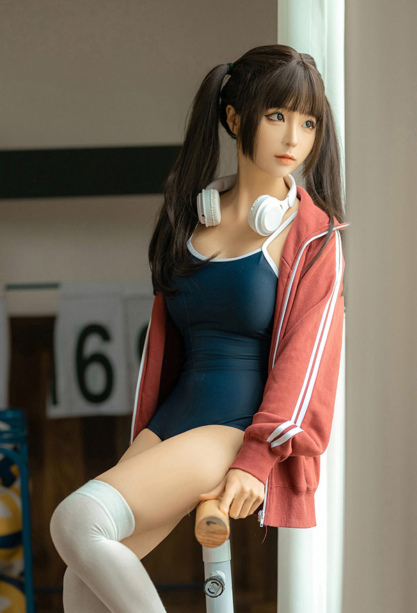 可爱小姐姐蠢沫沫 课间体操服连体衣