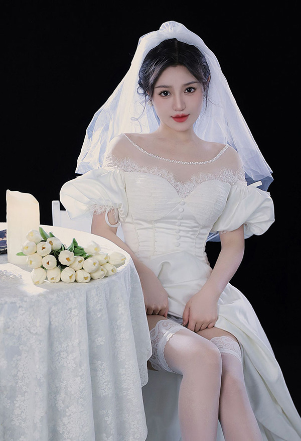 福利姬桃暖酱 婚纱礼服无圣光唯美图集2